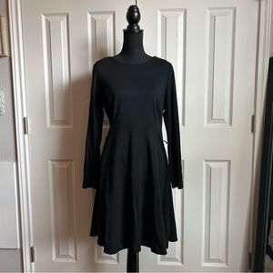 M&S Collection black long sleeve circle dress
